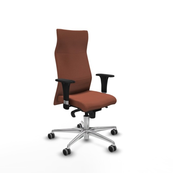 Albacete XL sincro bali marrón brazos 1D base aluminio ruedas 65mm engomadas