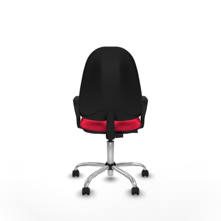 Algarra CP bali rojo brazos fijos base cromada ruedas autofrenantes 50mm