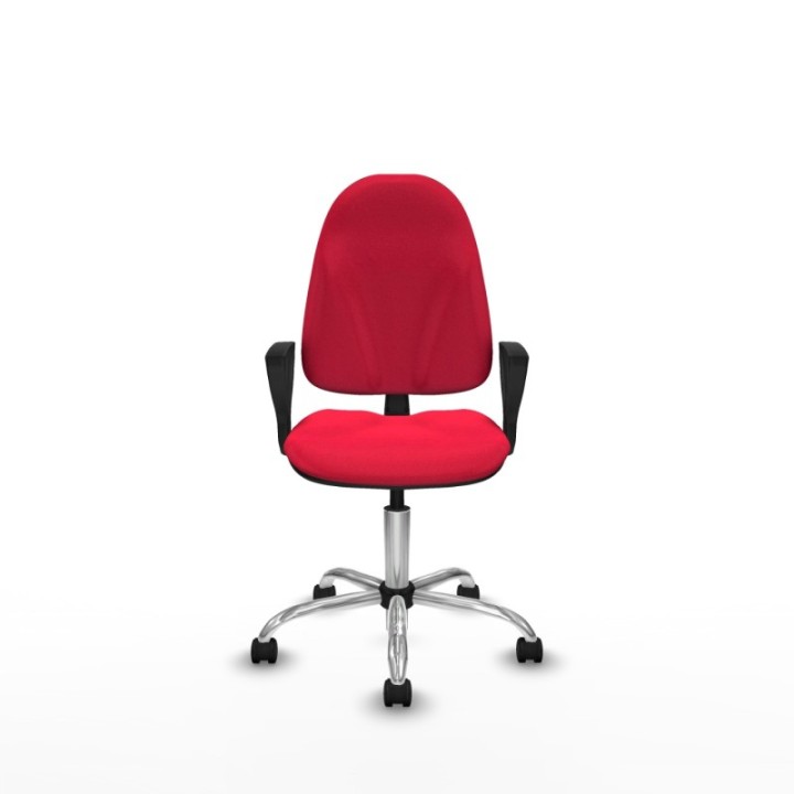 Algarra CP bali rojo brazos fijos base cromada ruedas nailon 50mm