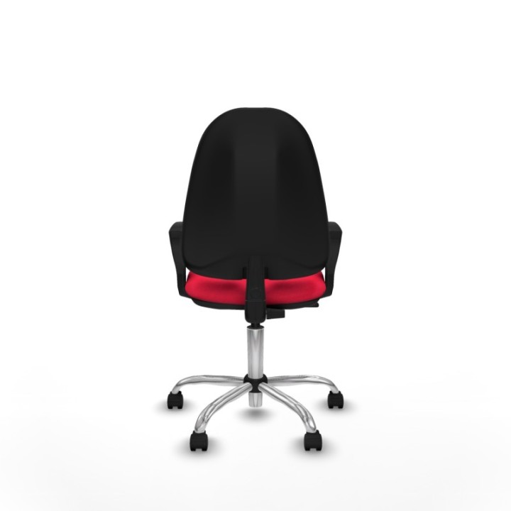 Algarra CP bali rojo brazos fijos base cromada ruedas nailon 50mm