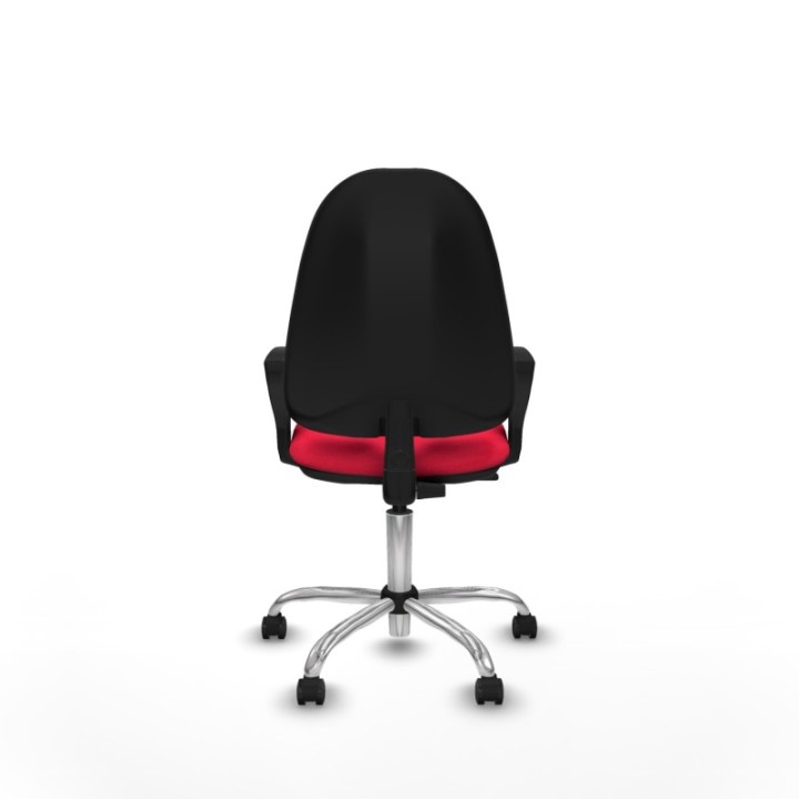 Algarra CP bali rojo brazos fijos base cromada ruedas engomadas 50mm