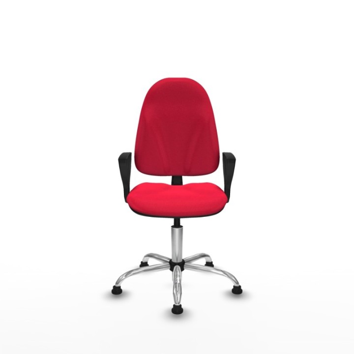 Algarra CP bali rojo brazos fijos base cromada topes