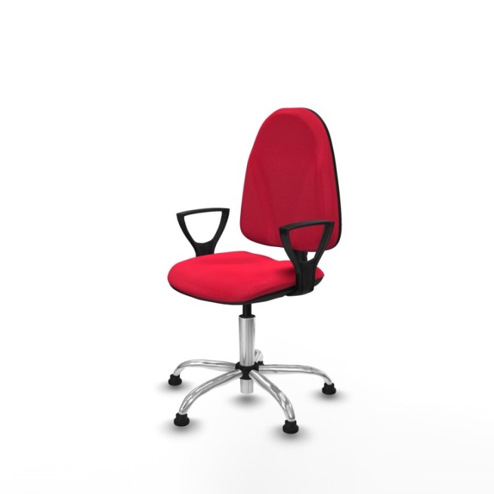 Algarra CP bali rojo brazos fijos base cromada topes