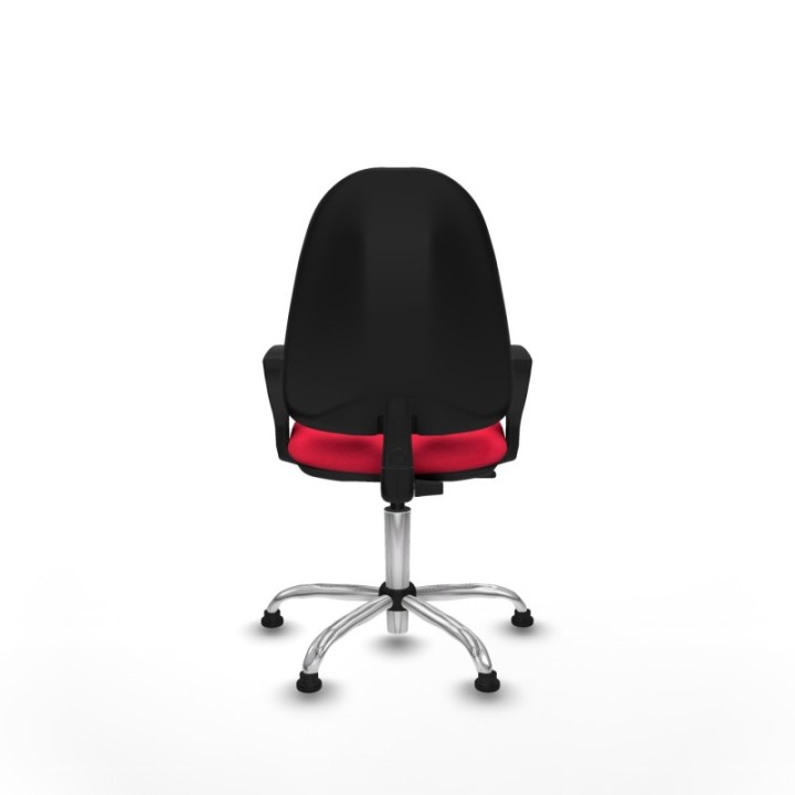 Algarra CP bali rojo brazos fijos base cromada topes