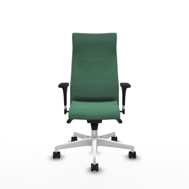 Albacete XL sincro bali verde esmeralda brazos 1D base blanca ruedas 65 mm nailon