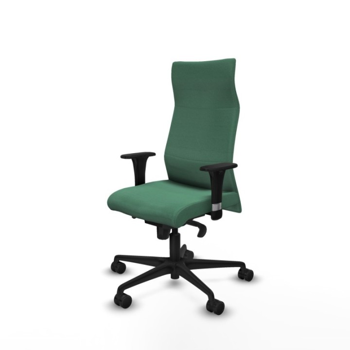 Albacete XL sincro bali verde esmeralda brazos 1D base nailon ruedas 65 mm nailon