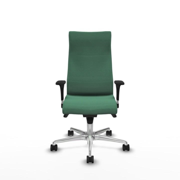 Albacete XL sincro bali verde esmeralda brazos 1D base aluminio ruedas 65 mm nailon