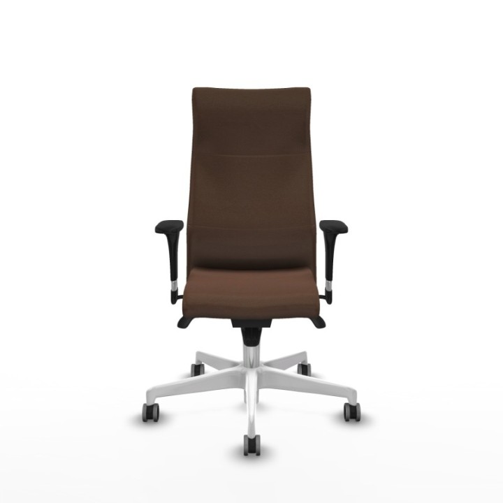 Albacete XL sincro bali marrón oscuro brazos 1D base blanca ruedas 65mm engomadas