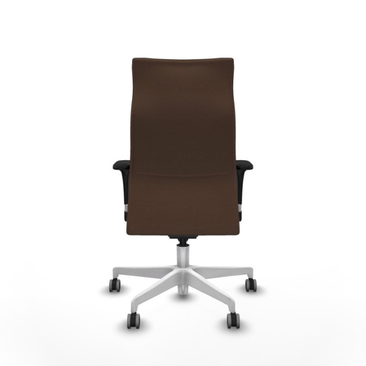 Albacete XL sincro bali marrón oscuro brazos 1D base blanca ruedas 65mm engomadas