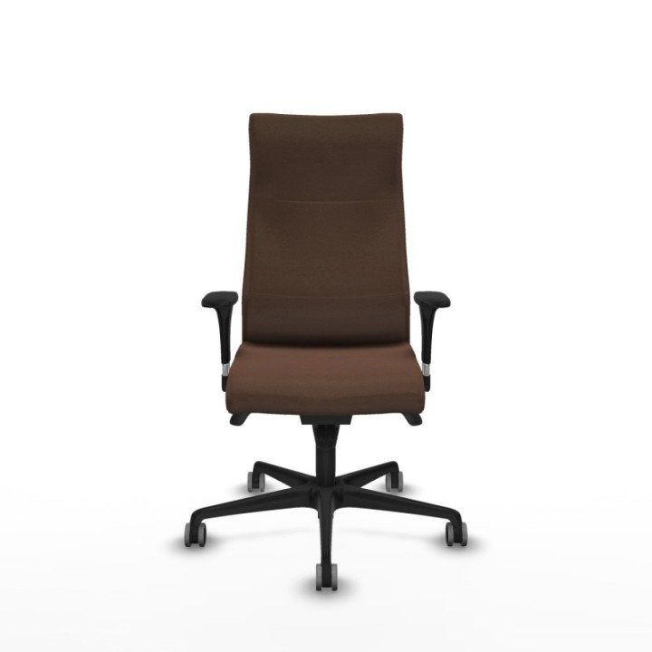 Albacete XL sincro bali marrón oscuro brazos 1D base nailon ruedas 65mm engomadas