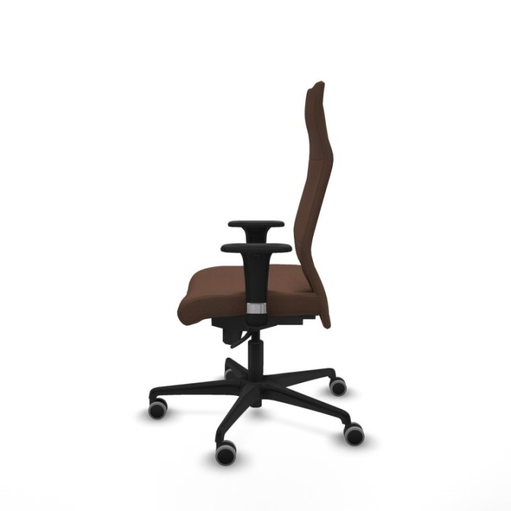 Albacete XL sincro bali marrón oscuro brazos 1D base nailon ruedas 65mm engomadas