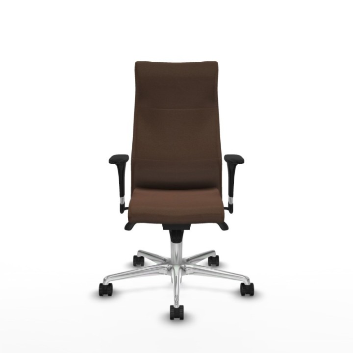 Albacete XL sincro bali marrón oscuro brazos 1D base aluminio ruedas 65 mm nailon