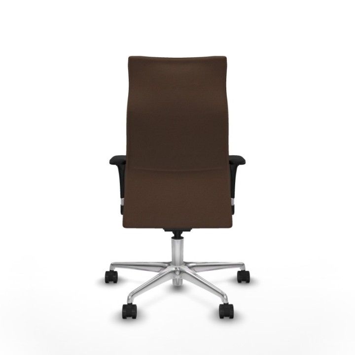 Albacete XL sincro bali marrón oscuro brazos 1D base aluminio ruedas 65 mm nailon