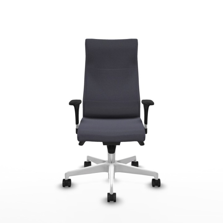 Albacete XL sincro bali gris oscuro brazos 1D base blanca ruedas 65 mm nailon