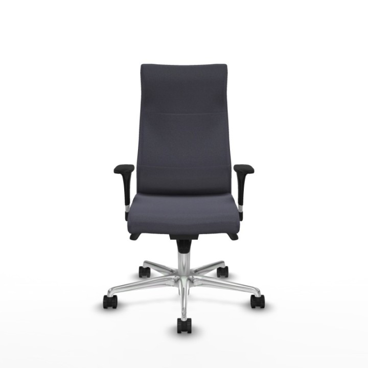 Albacete XL sincro bali gris oscuro brazos 1D base aluminio ruedas 65 mm nailon