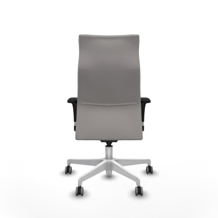 Albacete XL sincro similpiel blanco brazos 1D base blanca ruedas 65mm engomadas