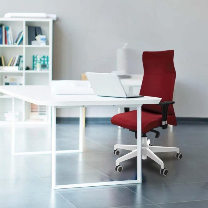 Albacete XL sincro similpiel azul marino brazos 1D base blanca ruedas 65mm engomadas