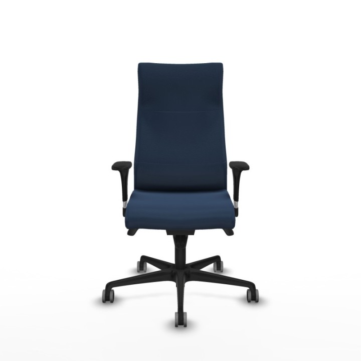 Albacete XL sincro similpiel azul marino brazos 1D base nailon ruedas 65mm engomadas