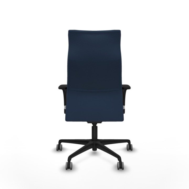 Albacete XL sincro similpiel azul marino brazos 1D base nailon ruedas 65mm engomadas