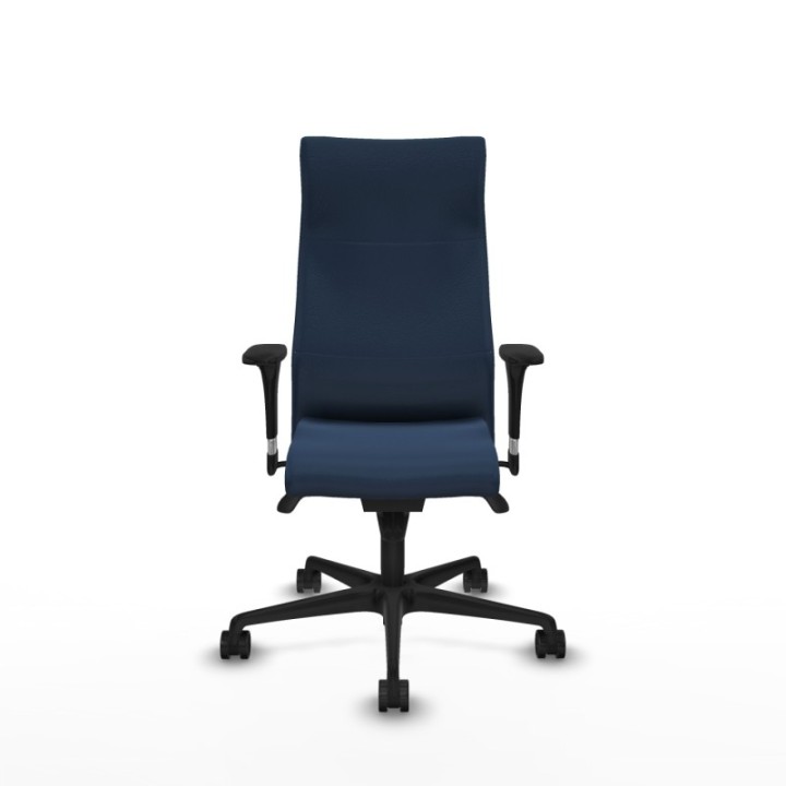 Albacete XL sincro similpiel azul marino brazos 1D base nailon ruedas 65 mm nailon