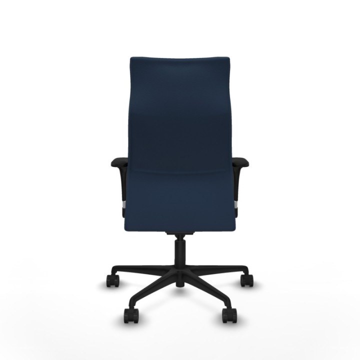 Albacete XL sincro similpiel azul marino brazos 1D base nailon ruedas 65 mm nailon