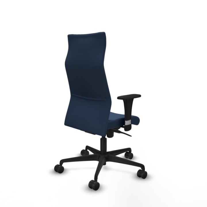 Albacete XL sincro similpiel azul marino brazos 1D base nailon ruedas 65 mm nailon