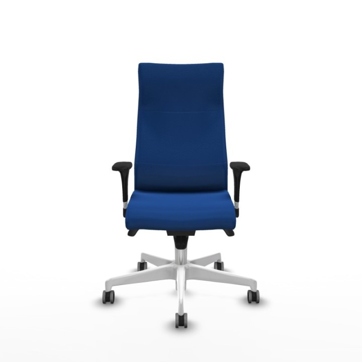 Albacete XL sincro similpiel azul brazos 1D base blanca ruedas 65mm engomadas