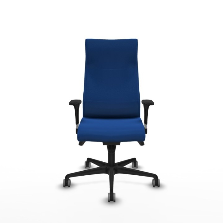 Albacete XL sincro similpiel azul brazos 1D base nailon ruedas 65mm engomadas