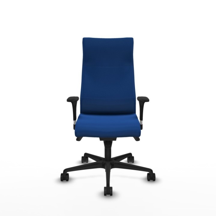 Albacete XL sincro similpiel azul brazos 1D base nailon ruedas 65 mm nailon