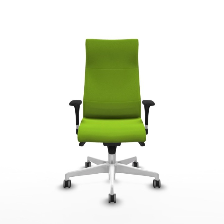 Albacete XL sincro similpiel pistacho brazos 1D base blanca ruedas 65mm engomadas