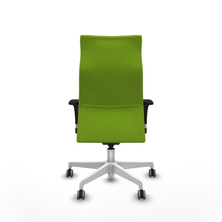 Albacete XL sincro similpiel pistacho brazos 1D base blanca ruedas 65mm engomadas