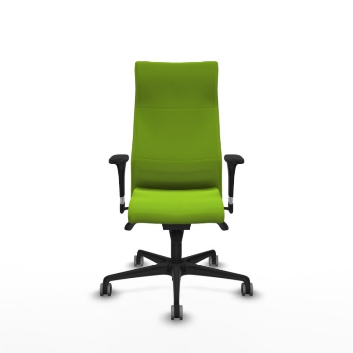 Albacete XL sincro similpiel pistacho brazos 1D base nailon ruedas 65mm engomadas