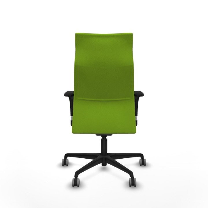 Albacete XL sincro similpiel pistacho brazos 1D base nailon ruedas 65mm engomadas