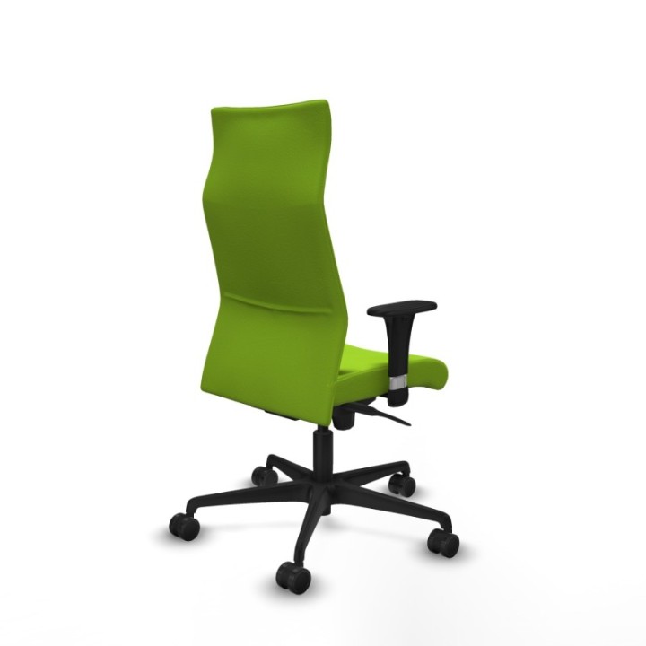 Albacete XL sincro similpiel pistacho brazos 1D base nailon ruedas 65 mm nailon