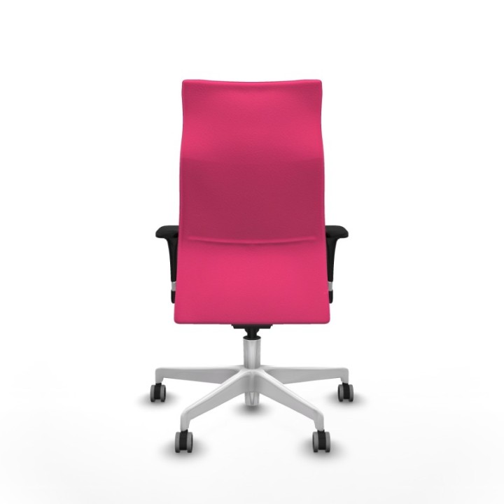 Albacete XL sincro similpiel rosa brazos 1D base blanca ruedas 65mm engomadas