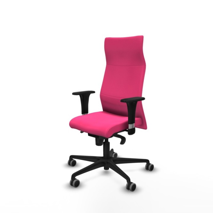 Albacete XL sincro similpiel rosa brazos 1D base nailon ruedas 65mm engomadas