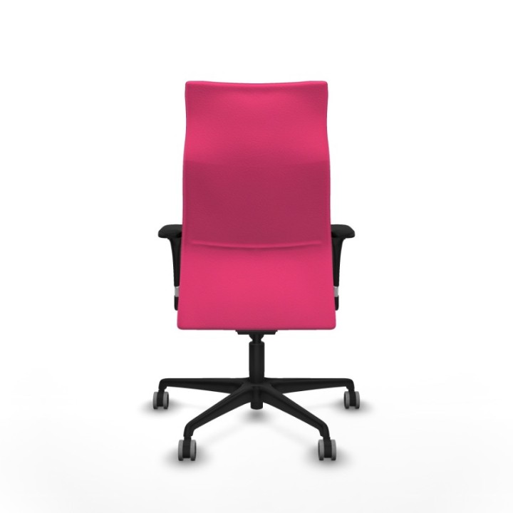 Albacete XL sincro similpiel rosa brazos 1D base nailon ruedas 65mm engomadas