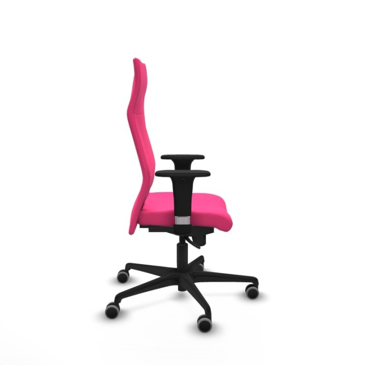 Albacete XL sincro similpiel rosa brazos 1D base nailon ruedas 65mm engomadas