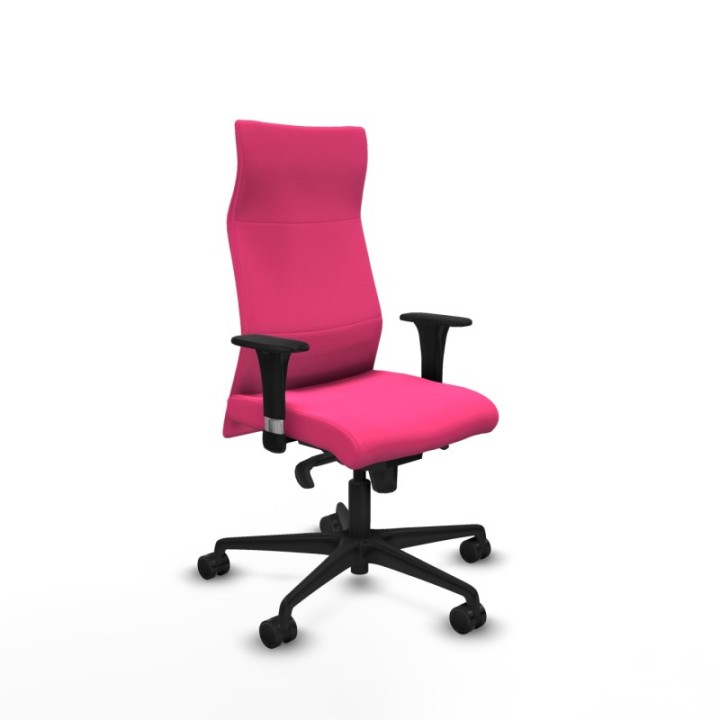 Albacete XL sincro similpiel rosa brazos 1D base nailon ruedas 65 mm nailon