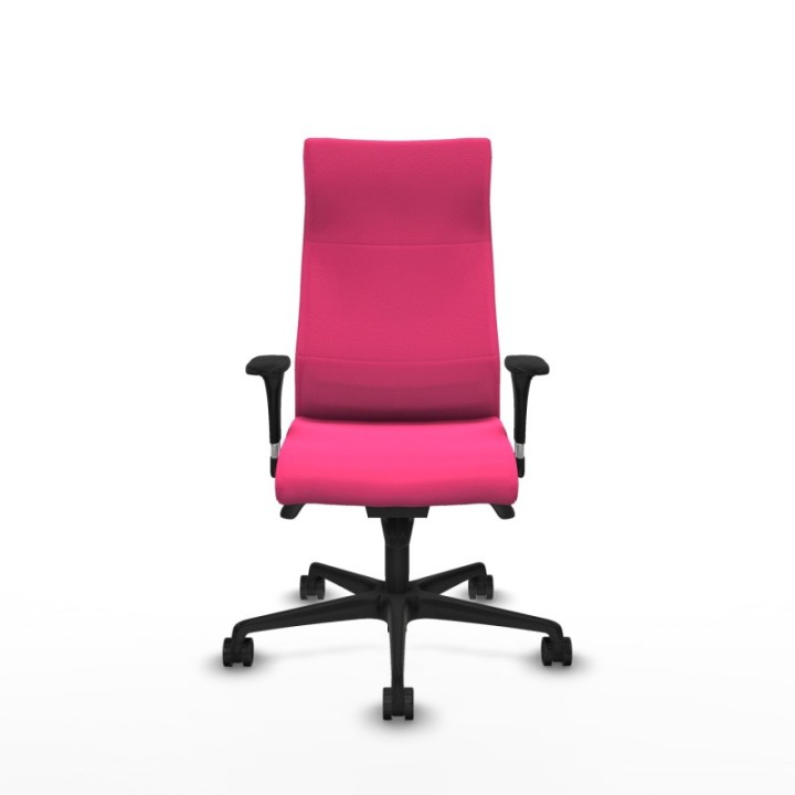 Albacete XL sincro similpiel rosa brazos 1D base nailon ruedas 65 mm nailon