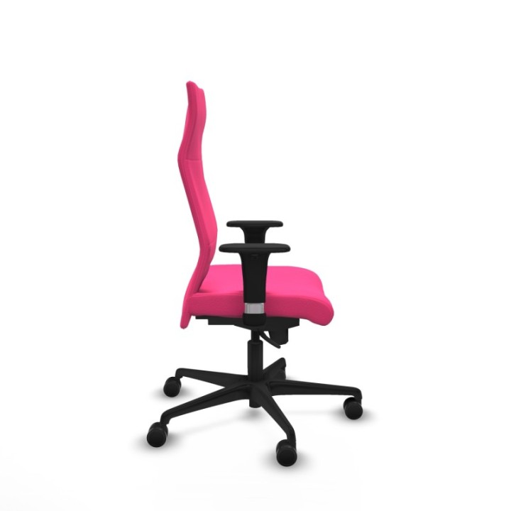 Albacete XL sincro similpiel rosa brazos 1D base nailon ruedas 65 mm nailon