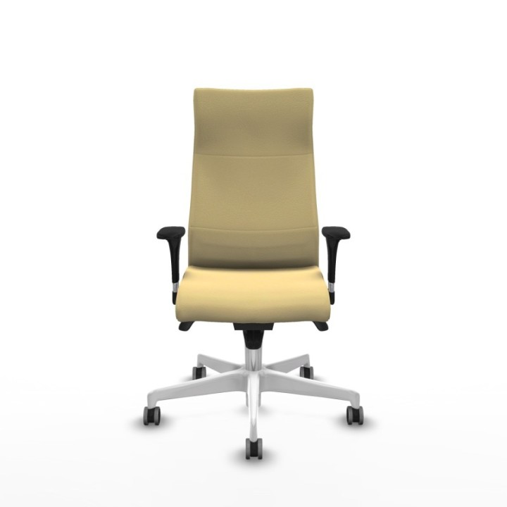 Albacete XL sincro similpiel crema brazos 1D base blanca ruedas 65mm engomadas