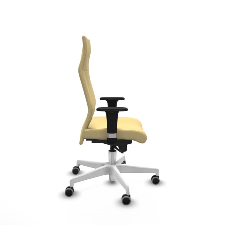 Albacete XL sincro similpiel crema brazos 1D base blanca ruedas 65mm engomadas