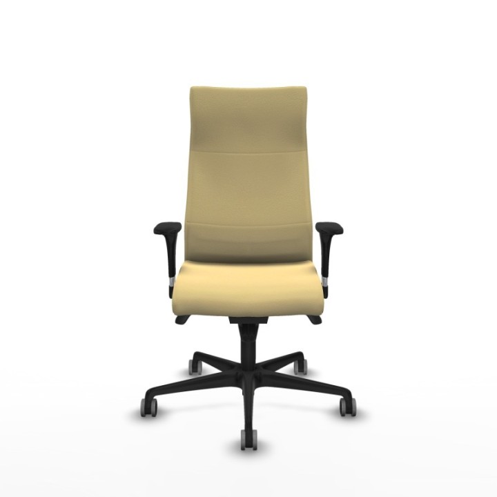 Albacete XL sincro similpiel crema brazos 1D base nailon ruedas 65mm engomadas