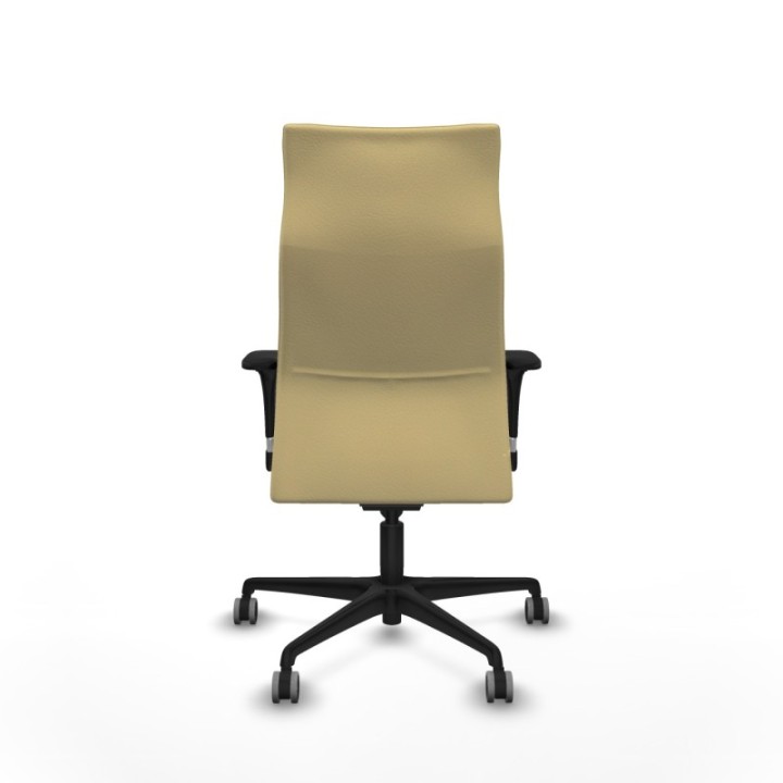 Albacete XL sincro similpiel crema brazos 1D base nailon ruedas 65mm engomadas