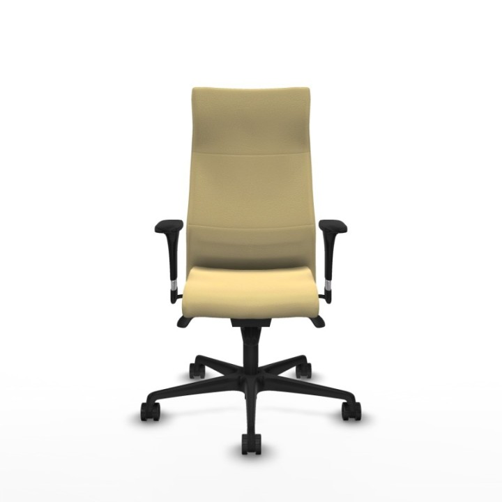 Albacete XL sincro similpiel crema brazos 1D base nailon ruedas 65 mm nailon