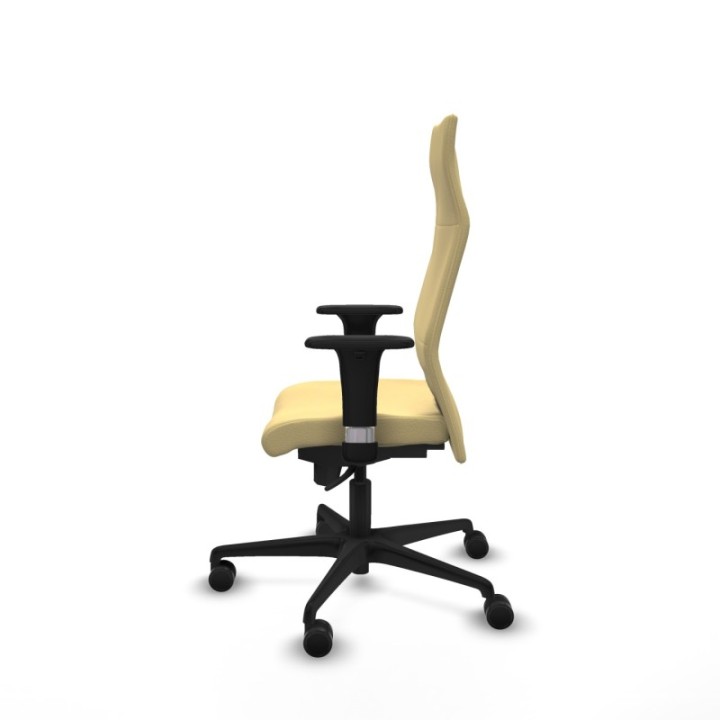 Albacete XL sincro similpiel crema brazos 1D base nailon ruedas 65 mm nailon