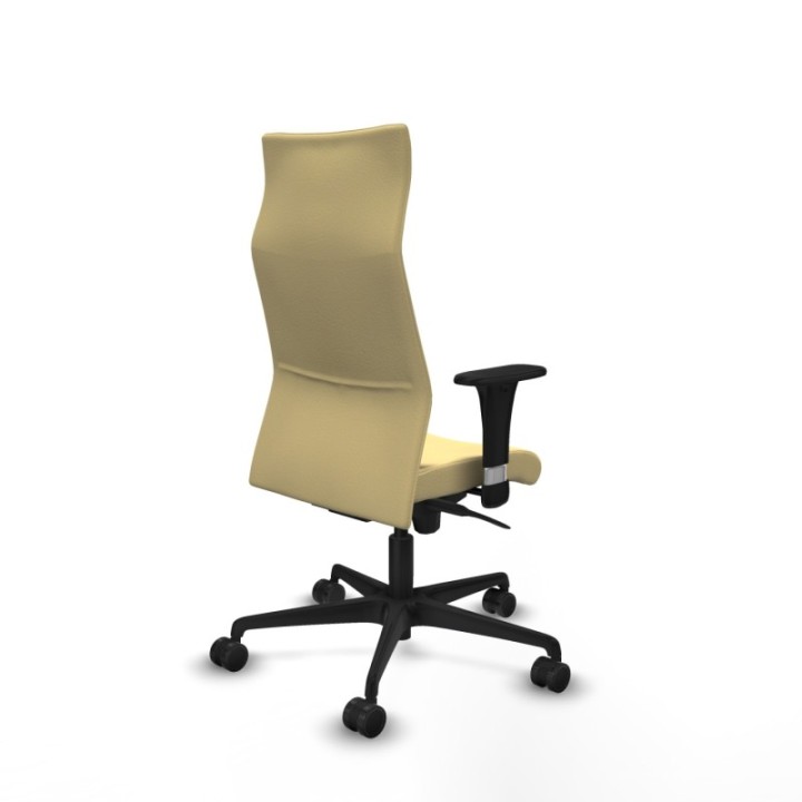 Albacete XL sincro similpiel crema brazos 1D base nailon ruedas 65 mm nailon