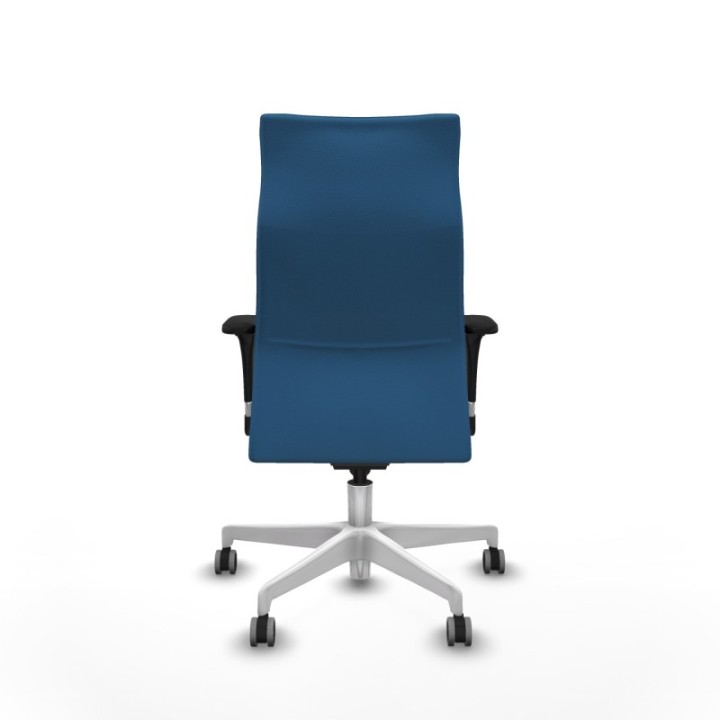 Albacete XL sincro similpiel azul claro brazos 1D base blanca ruedas 65mm engomadas