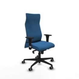 Albacete XL sincro similpiel azul claro brazos 1D base nailon ruedas 65mm engomadas